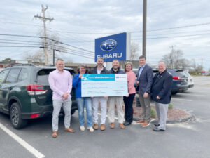 Image of Check Presentation from Copeland Subaru and Subaru of America's Share the Love Event to Habitat for Humanity of Cape Cod